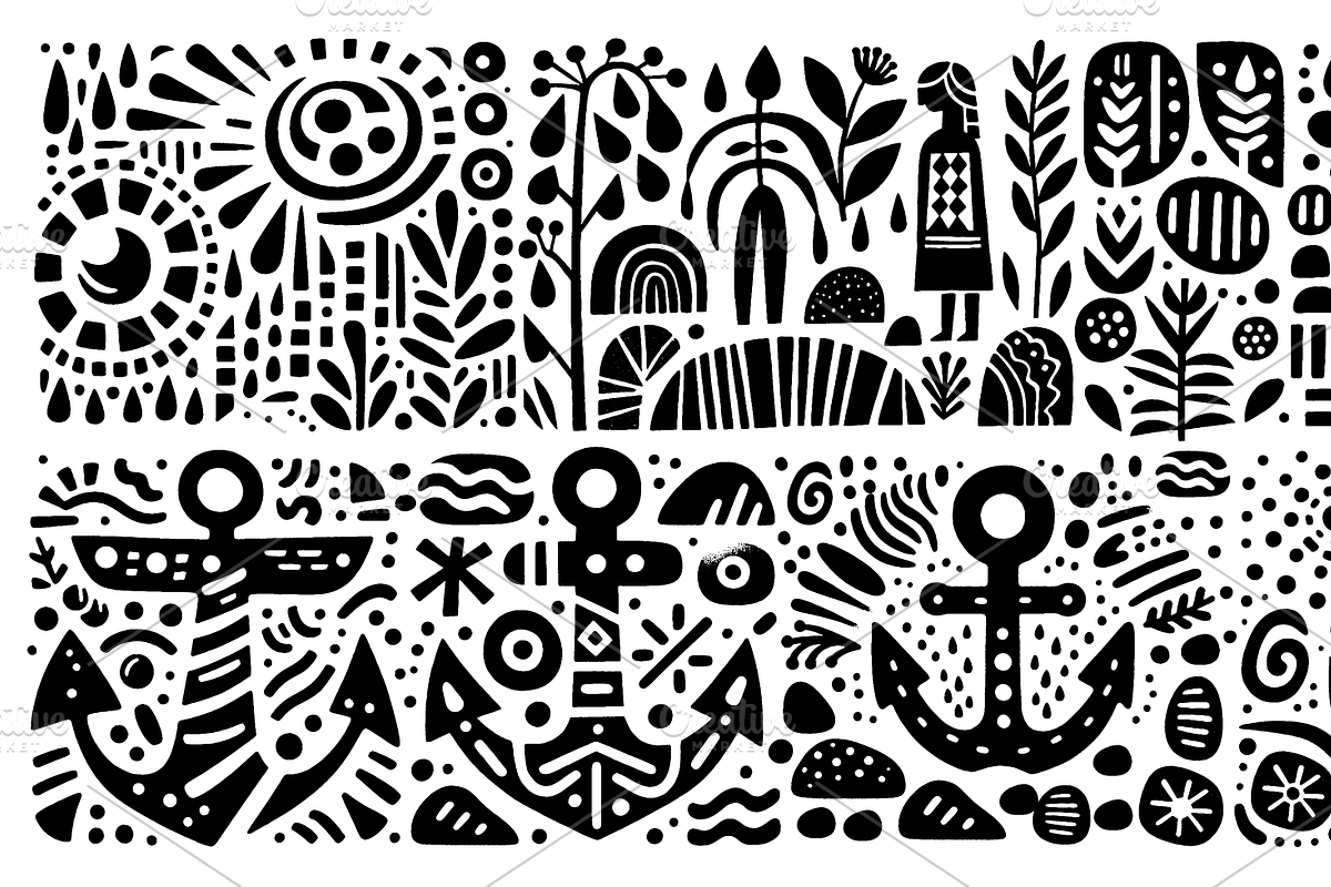 Vintage Fruits Folk Art, a Decorative Illustration by devastd (Photo 5 of 27)