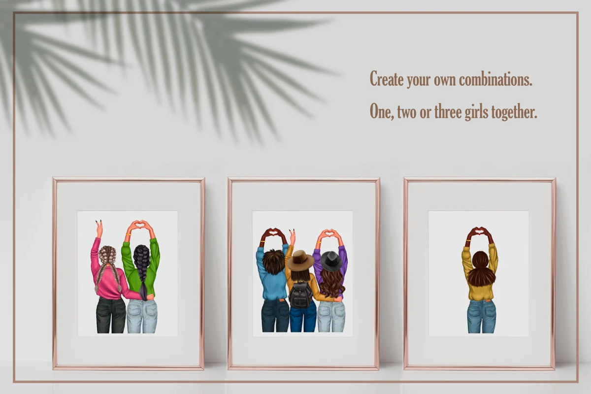 Best friends clipart, an Illustration by Illustrator Space (Photo 6 of 8)