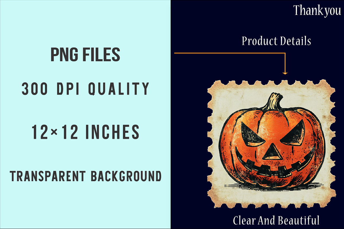 Halloween Postage Stamp Sublimation, an Illustration by SinaCreation (Photo 5 of 5)
