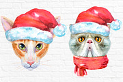 Christmas cats, an Animal Illustration by Watercolor fantasy (Thumbnail 6 of 7)