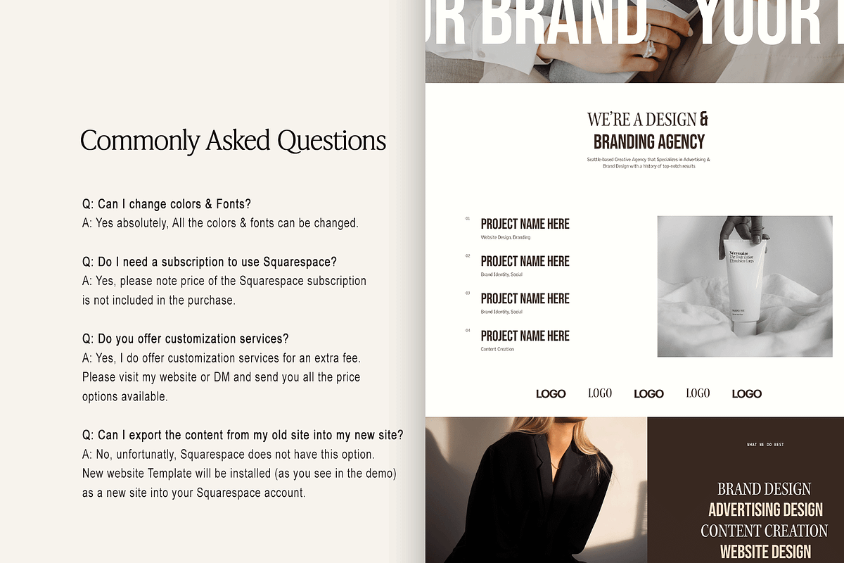 Portfolio Squarespace 7.1 Template, a Websites & App Template by Kseniia_Design (Photo 2 of 9)