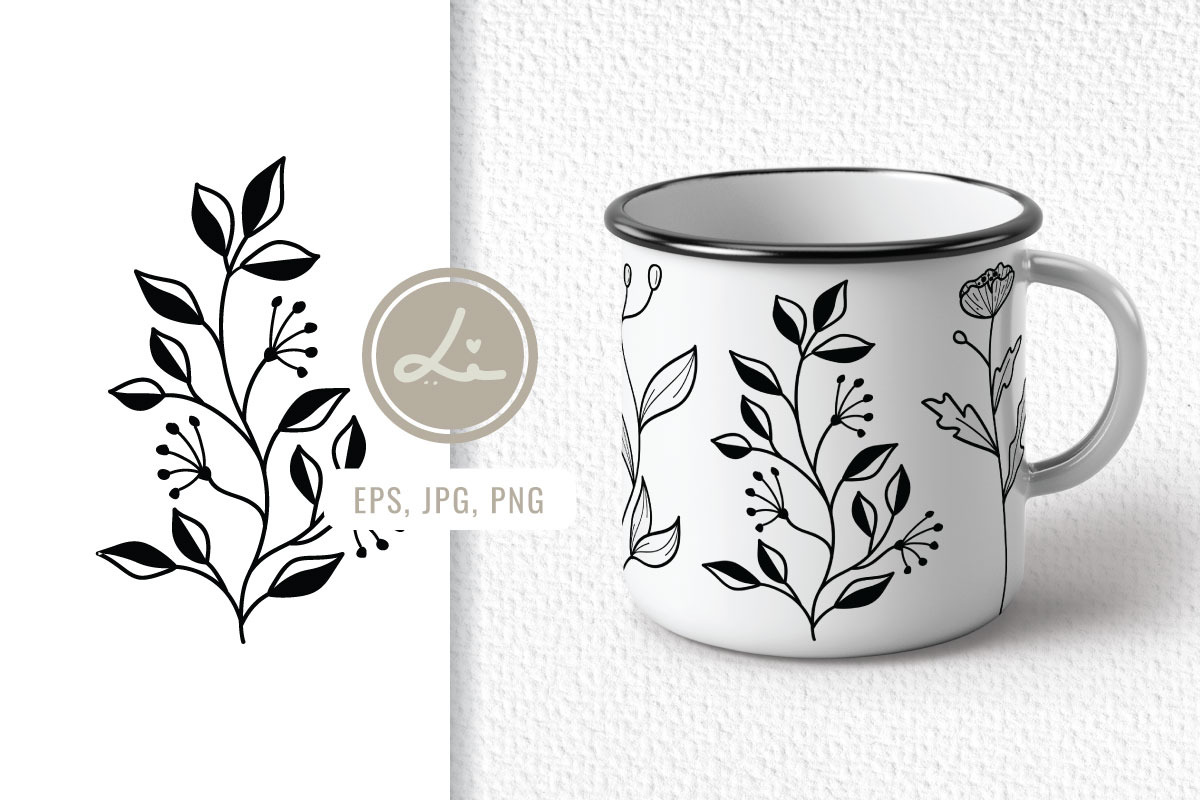 Hand drawn Botanical And Wildflowers, a Decorative Illustration by lindoet23 (Photo 3 of 3)
