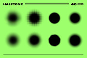 40 Halftone Vector Shapes, an Object Graphic by Pykhtik Design Shop (Thumbnail 2 of 6)