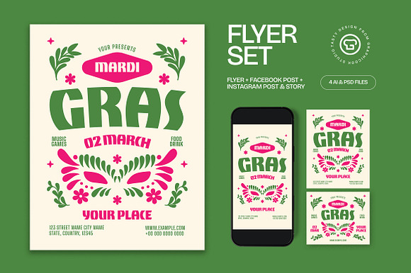 Mardi Gras Flyer preview 4