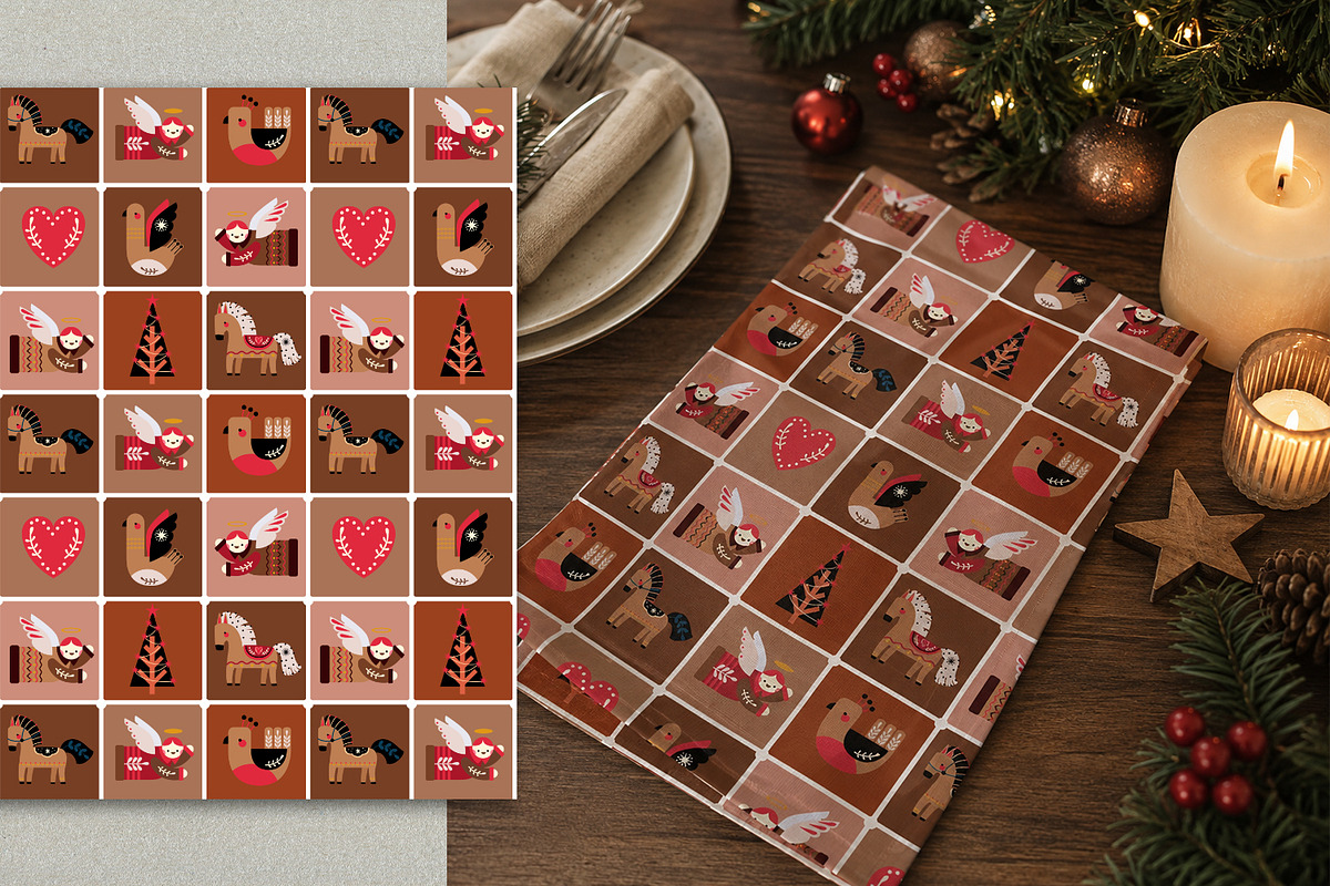 Nordic Christmas Scandinavian Folk, a Decorative Illustration by the_myro (Photo 10 of 12)