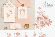 Vintage Peony Bouquet, a Pattern Graphic by Collection by VY (Thumbnail 6 of 9)