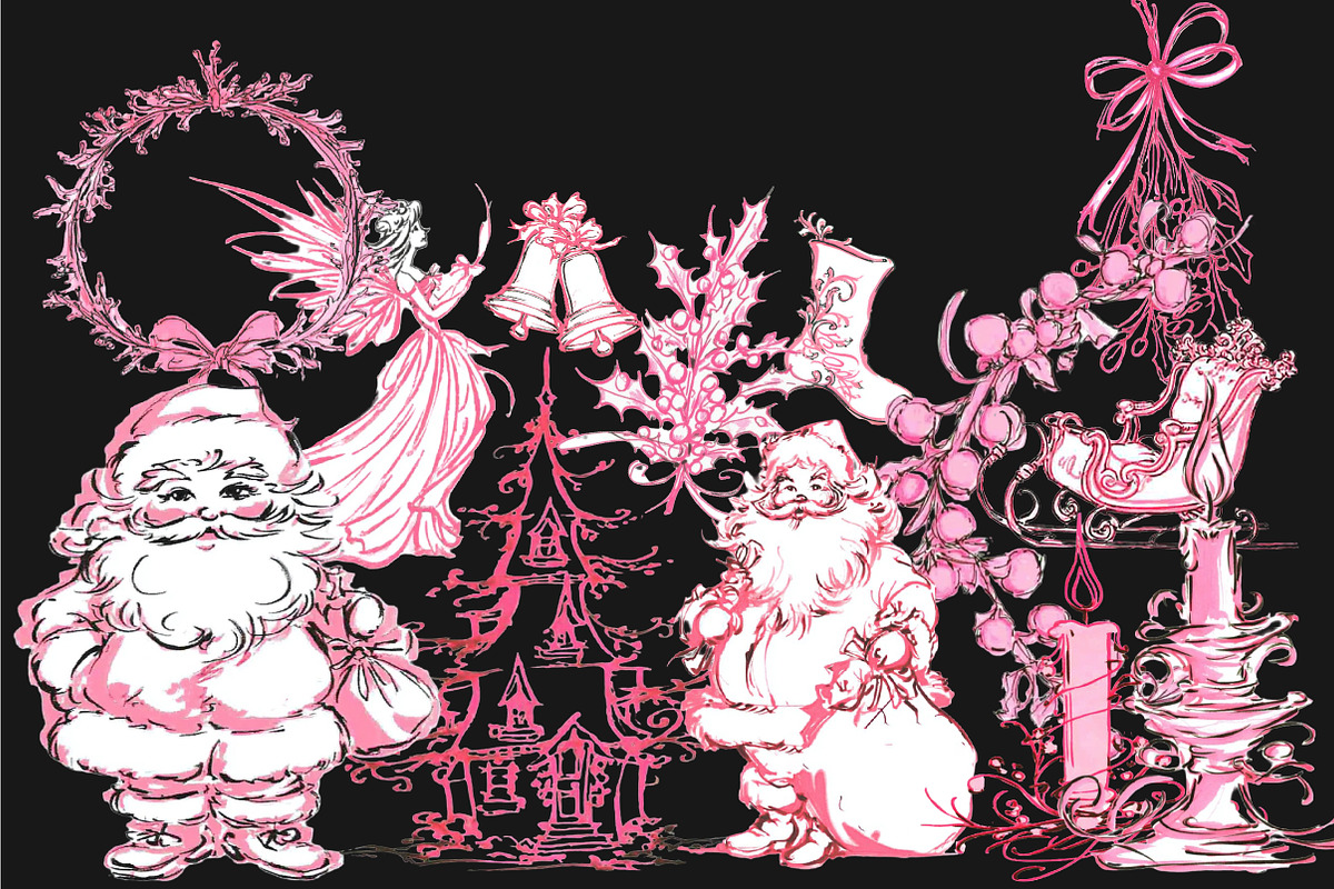 Vinatge Christmas Clipart, an Illustration by Designworld (Photo 2 of 3)