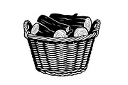 50 Woven Basket Vector Bundle, an Illustration by Designs_River (Thumbnail 39 of 51)