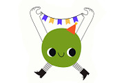 Cute Birthday Monsters Clipart, an Object Graphic by the_myro (Thumbnail 4 of 11)