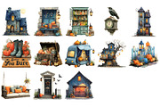 HALLOWEEN HOME clip arts, an Illustration by Craft Nest (Thumbnail 3 of 4)