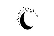 Flying Birds Moon SVG Bundle, an Illustration by yasushie (Thumbnail 23 of 31)
