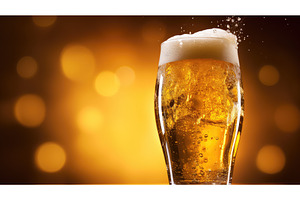liquid light beer drink golden ai, a Food & Drink Photo by pikepicture
