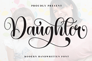 Daughter | Script Font, a Handwritten Font by Scratchones (Thumbnail 1 of 9)
