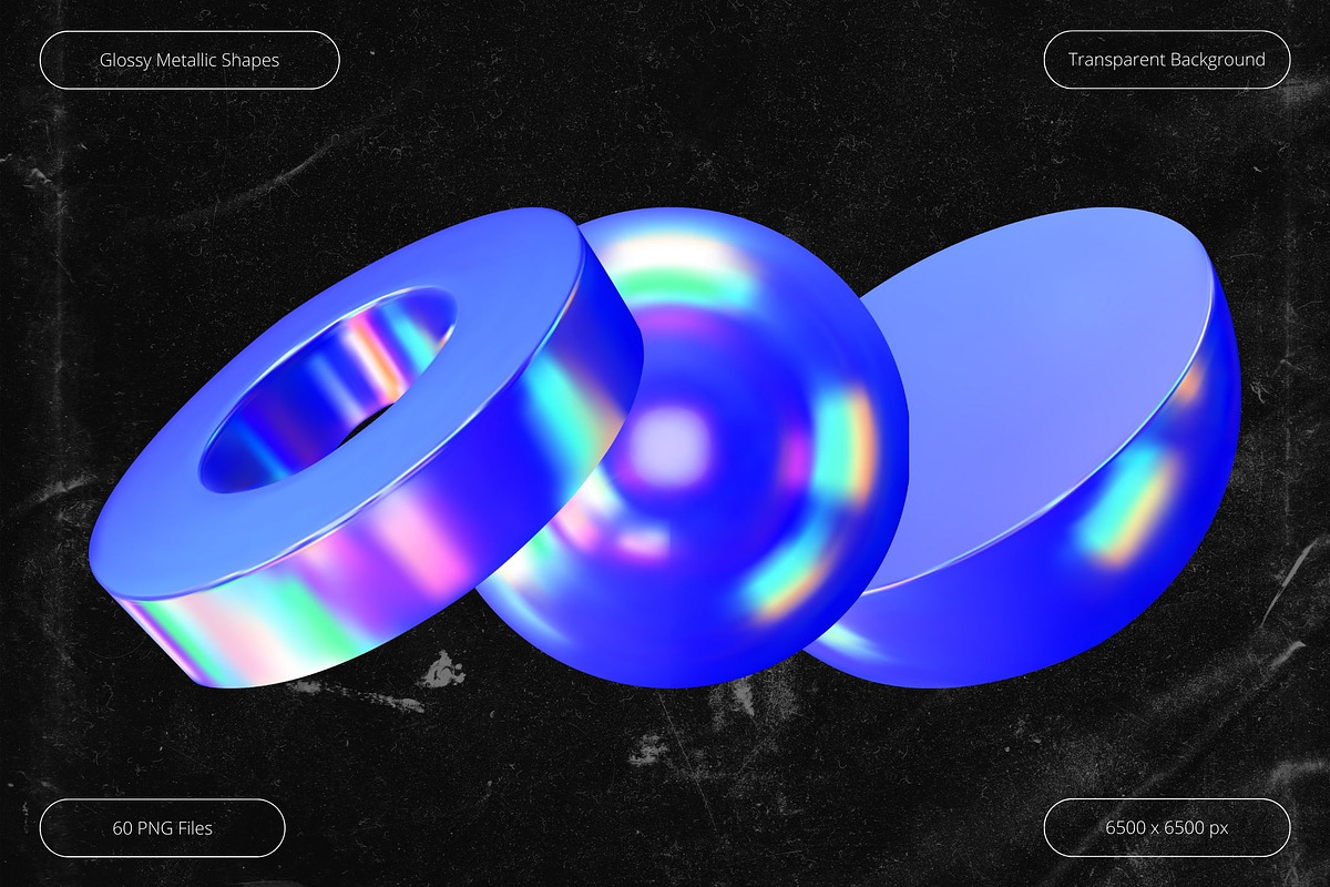 Glossy Metallic Shapes, an Object Graphic by Design Studio (Photo 3 of 6)