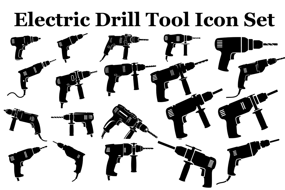 Electric Drill Tool Icon Set, an Icon by Gfx_Store (Photo 10 of 10)