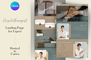 Expert Landing Page Canva Template, a Landing Page Template by CreativeJourney (Thumbnail 1 of 4)