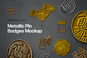 Metallic Pin Badges Mockup, a Product Mockup by pixelbuddha.net (Thumbnail 1 of 6)
