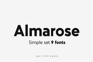 Almarose Font Collection 9 Fonts