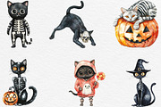 Skeleton Black Cat Clipart, an Illustration by Black Bird Studio (Thumbnail 3 of 6)