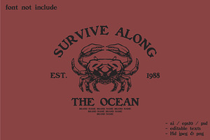 red crab silhouette logo, a Branding & Logo Template by Judsart