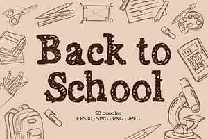 Back to school. Funny school doodles, an Object Graphic by Black Orchid