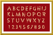 Gold and red glittering letters in, an Object Illustration by RODINA (Thumbnail 2 of 3)