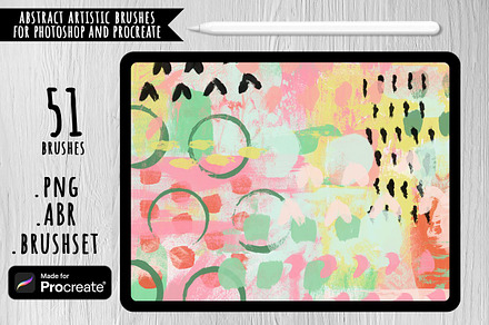 Play with Brushes. Abstract Artistic