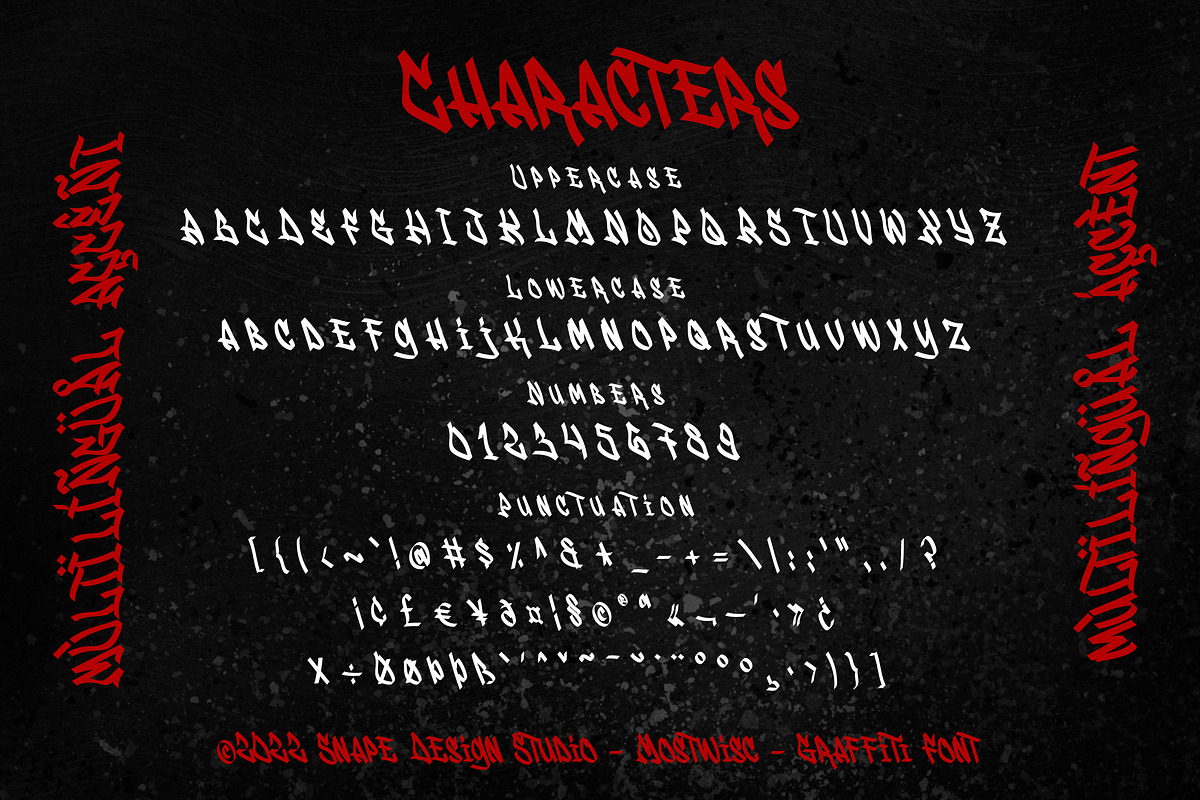 Mostwisc - Graffiti Font, a Font by Snape Design Studio (Photo 2 of 5)