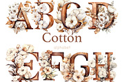 Cotton Alphabet Cozy Winter Clipart, a Decorative Illustration by GlamArtZhanna (Thumbnail 1 of 5)