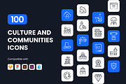 Culture and Communities Icons, an Outline Icon by Brickclay (Thumbnail 1 of 7)