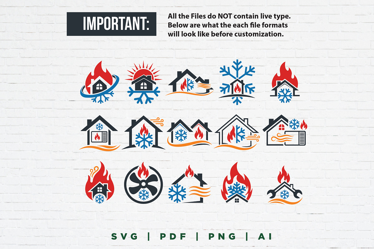 HVAC Logo SVG Bundle, a Branding & Logo Template by Guavanaboy (Photo 2 of 3)