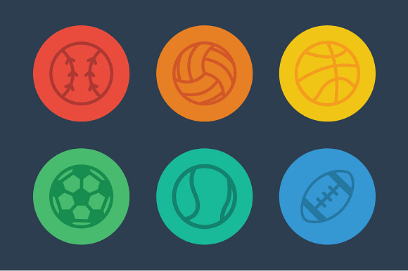 Flat Sports Icon Pack