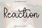 Reaction, a Handwritten Font by FreshTypeINK (Thumbnail 1 of 8)