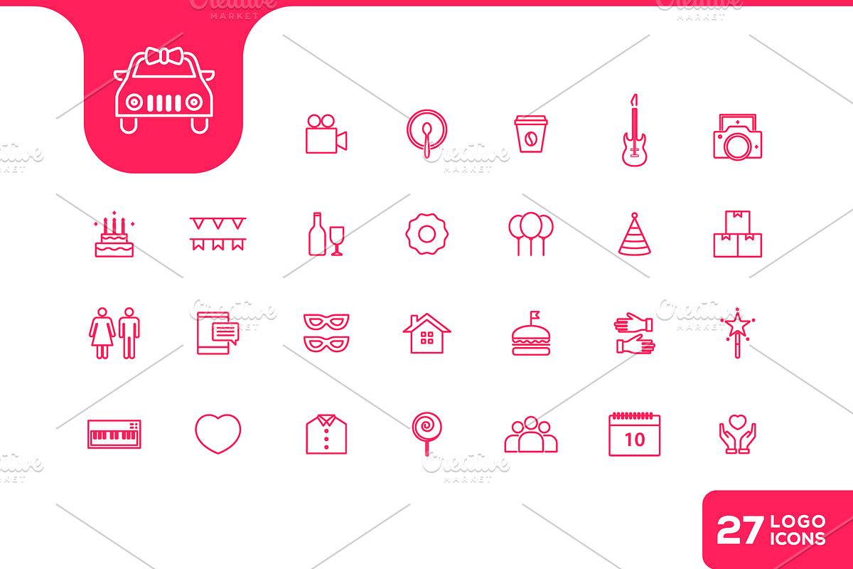 Minimalist Celebrate Moment Icon, an Outline Icon by devastd