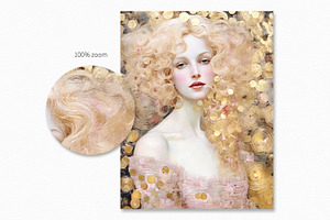 Rose Gold Blonde Paintings