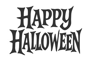Happy Halloween Text in Spooky Font, an Illustration by AlexArt