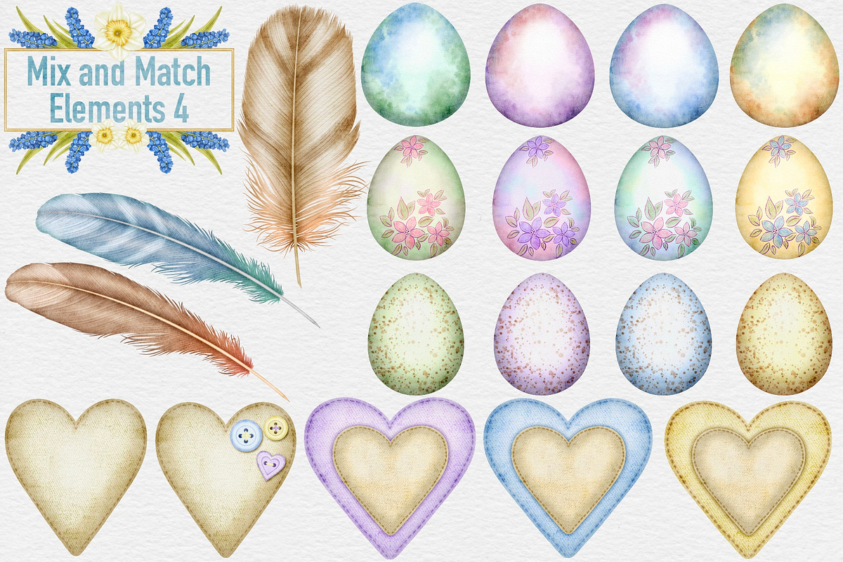 Spring into Easter Clipart Set., a Seasonal Illustration by Happy Sloth Graphics (Photo 10 of 17)