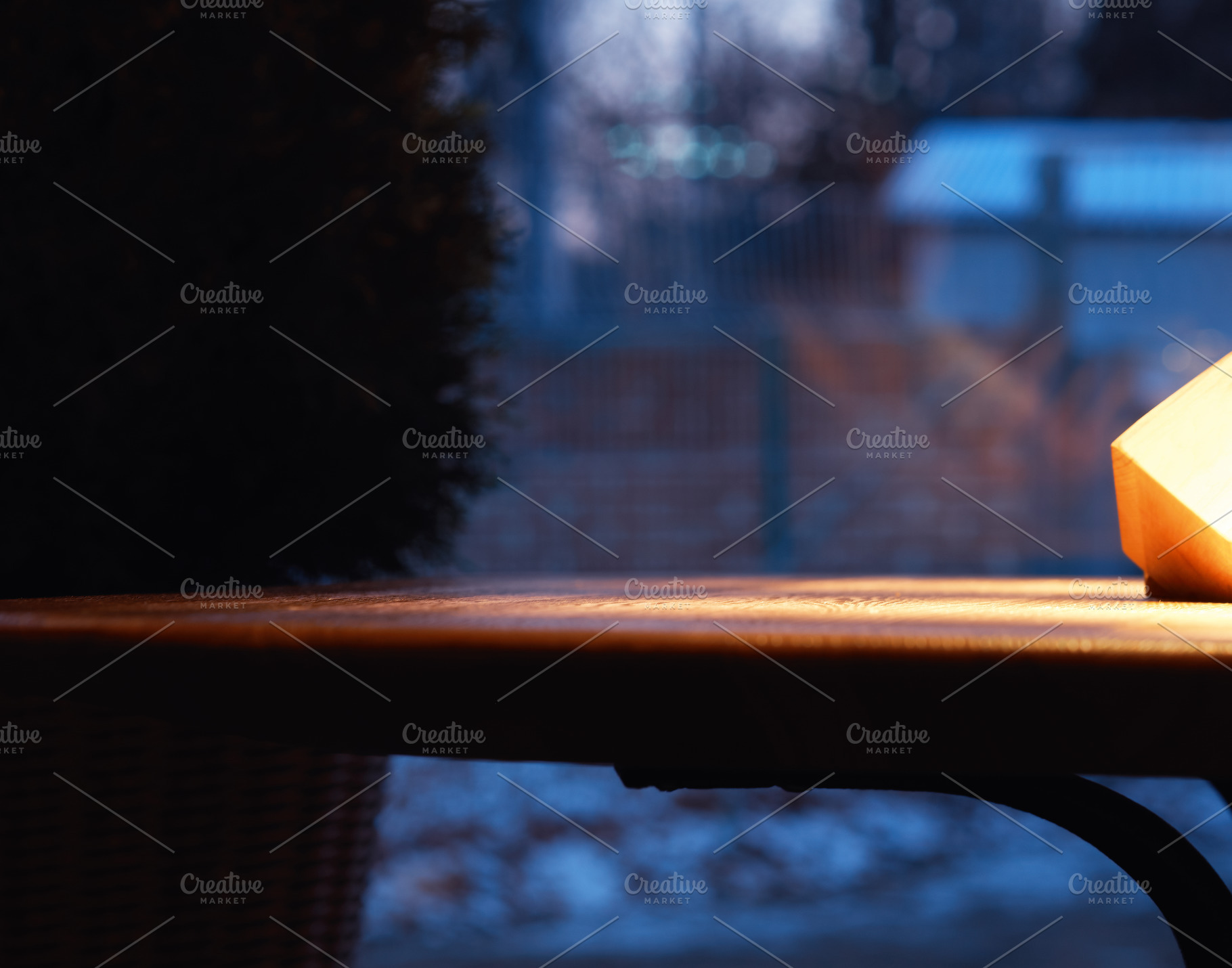 Empty wooden table in restaurant background, a Food & Drink Photo by RETROWAVE '88