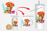 Summer Cat Clipart, a Graphic by Artnoy (Thumbnail 4 of 5)