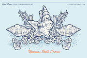 Sea Shells(Vector) + Beach Bonus, an Object Illustration by Well Rock Designs (Thumbnail 5 of 9)