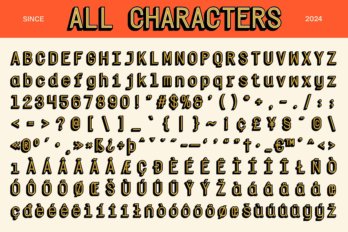 CS Diego Mono 3D, a Sans Serif Font by Craft Supply Co. (Photo 8 of 8)