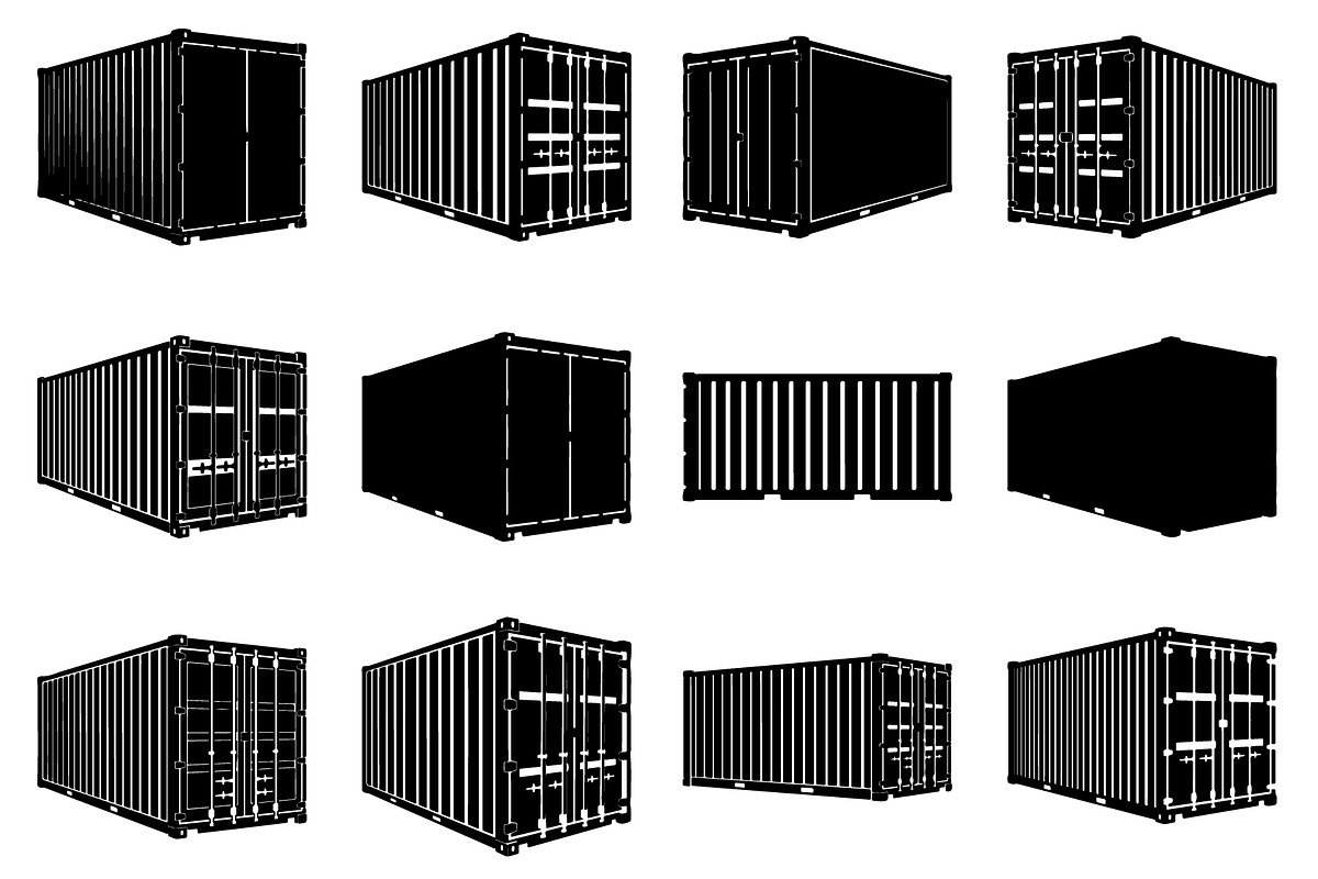 Shipping container silhouette, a Transportation Illustration by abu67222 (Photo 1 of 13)