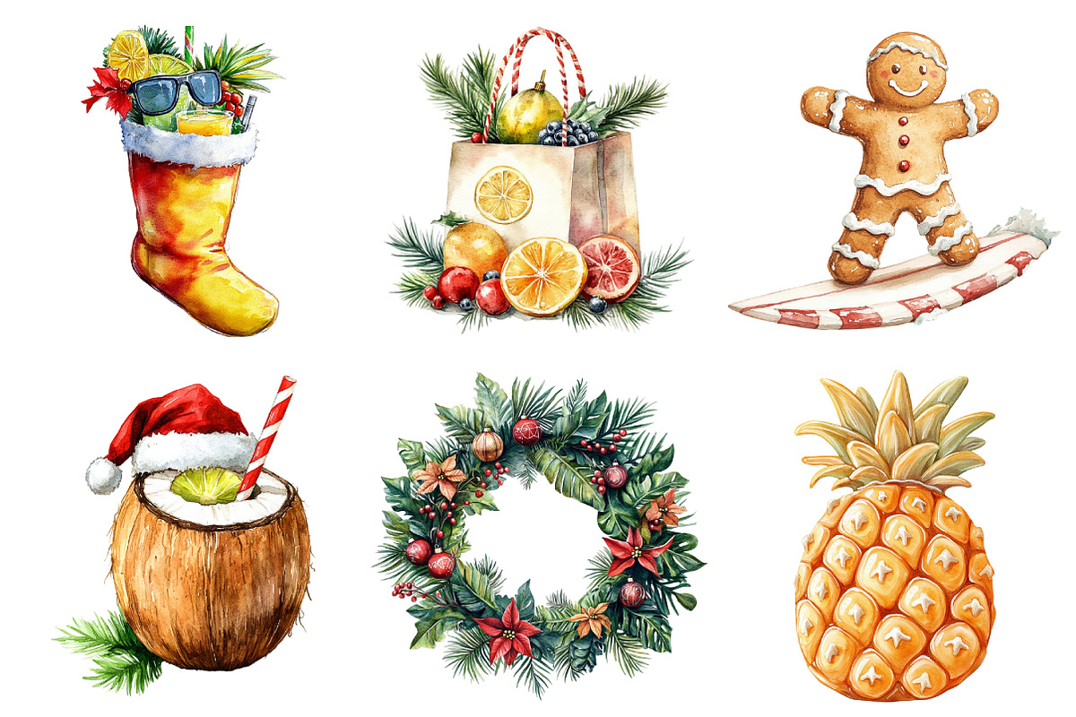Hand-Drawn Christmas in July Clipart, an Illustration by Daily.Designs (Photo 2 of 5)