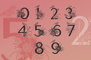 Floral letters and number., a Decorative Illustration by MarinaVorontsova (Thumbnail 6 of 12)