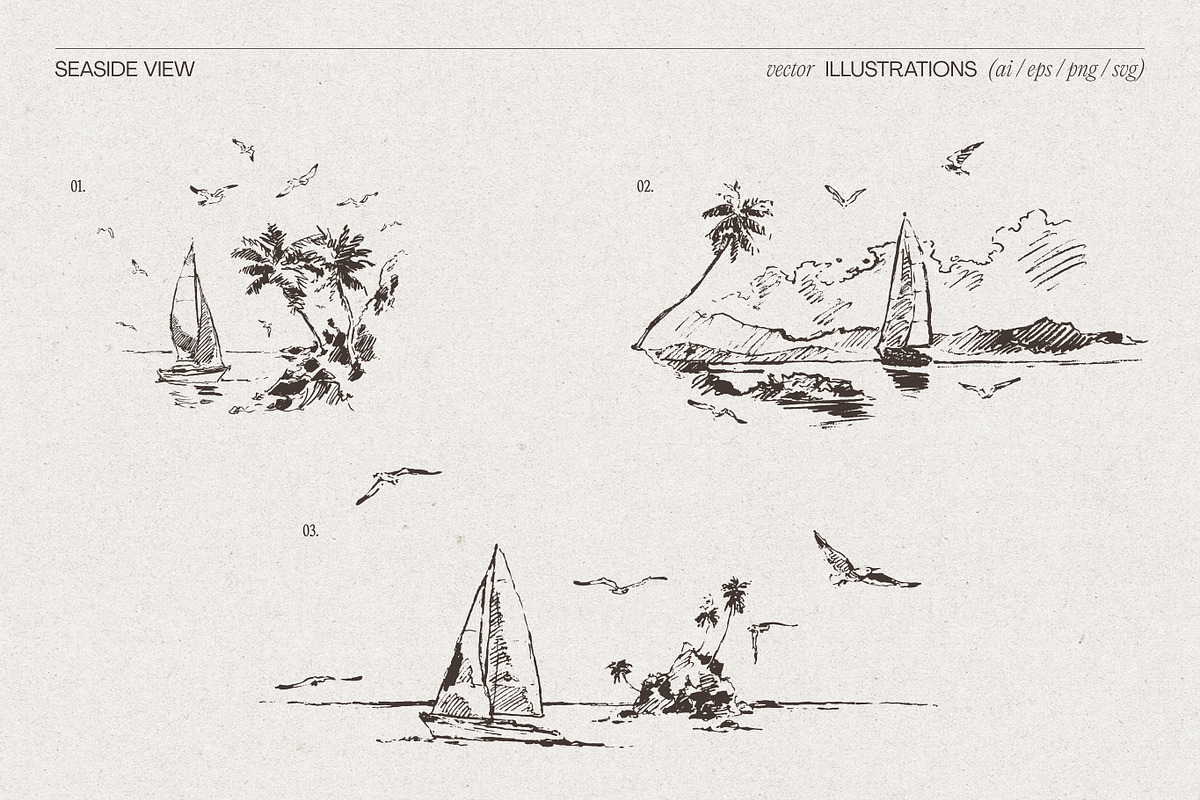 Summer Vacation Beach Collection, a Seasonal Illustration by TheMountBirdStudio (Photo 4 of 21)