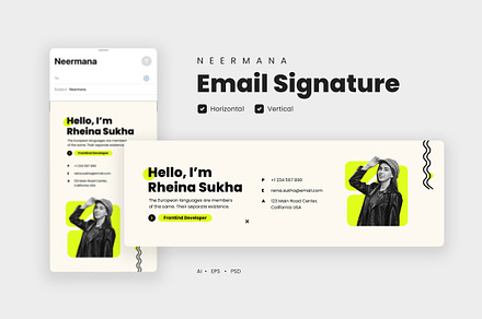 Email Signature Template V.33, an Email Template by Neermana