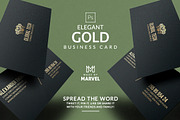 Elegant Gold Business Card, a Business Card Template by Marvel (Thumbnail 1 of 5)