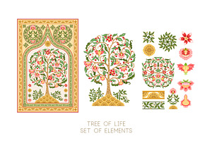 Tree Of Life. Patterns And Elements.