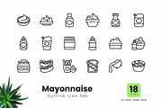Mayonnaise Outline Icons, an Outline Icon by Zeer Graphic (Thumbnail 2 of 2)