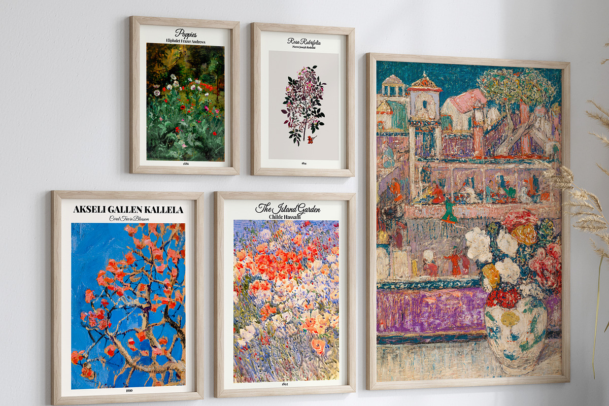 Vintage Floral Oil Painting Poster, a Background Graphic by RevintageStudio (Photo 16 of 17)